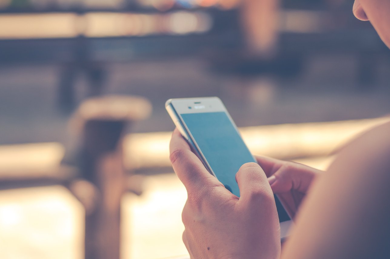 Woman Using a Smartphone